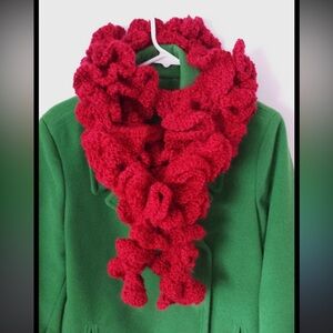 Vintage Red Crochet scarf